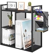 PAG Desktop Shelf Freestanding Bookshelf with Pencil Holder, Office Supplies Organizers and Acces...