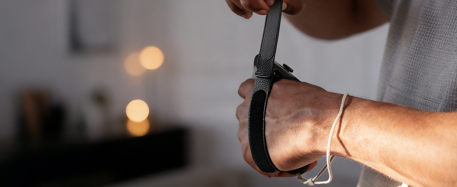 Controller Grips for Meta Quest 3S Oculus Quest 3 Controllers Straps Easy Battery Access Black