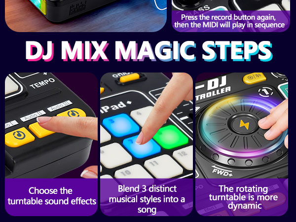 dj controller dj table dj mixer dj board dj set dj turntable dj equipment for beginners kids dj set