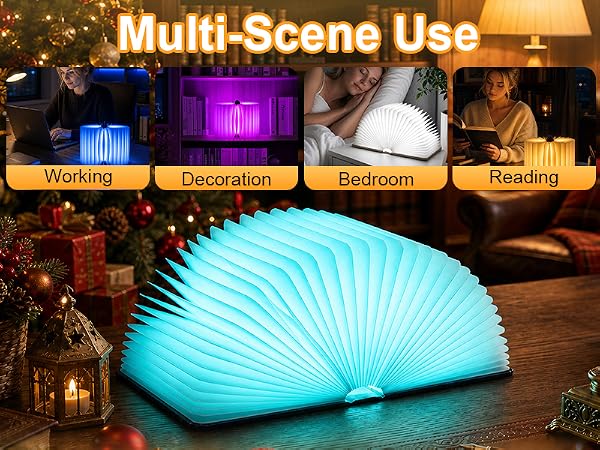 Book paper lamp