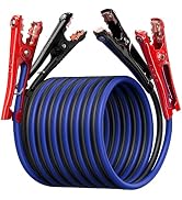 Heavy Duty Jumper Cables, 4 Gauge 20 Feet 600Amp Automotive Booster Cables for 12V &amp; 24V Cars, SU...