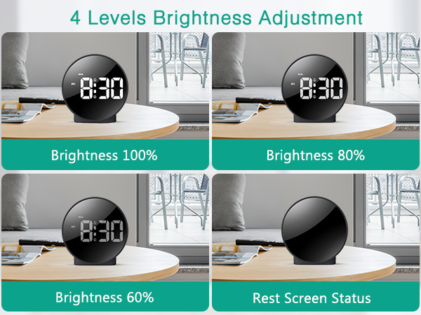 ORIA Digital Alarm Clock, (New Version) HD LED Display Digital Alarm Clock