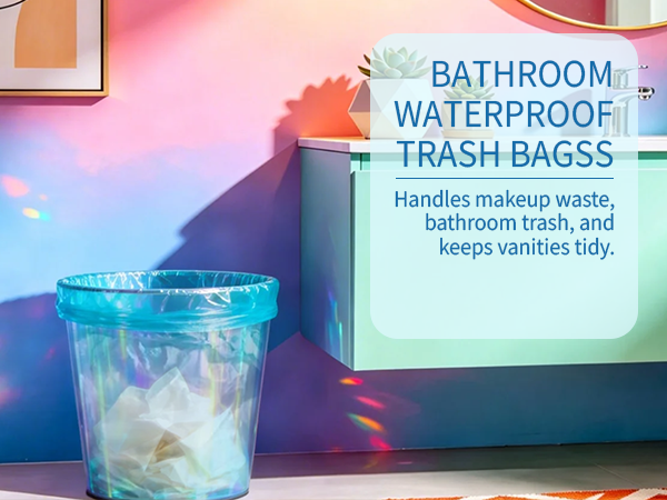 Trash Bags - Colored Small Garbage Bags Unscented Can Liners
