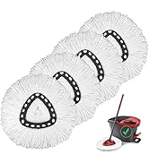 Mop Head Replacement Compatible with OCedar Mop EasyWring Spin Mop Refill (4 Mop Replace Head)