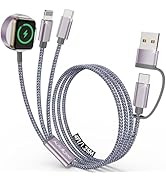 Travel Essentials for Apple Watch Charger,3 in 2 USB C Cable for Multi Charging Cable Cord,Campin...