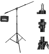 SmallRig 110"/9.2ft Photography Light Stand with Boom Arm, Heavy-Duty Aluminum Air-Cushioned Ligh...
