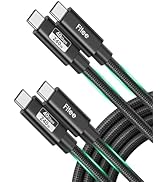 Fitee Thunderbolt 4 Cable 1FT Compatible [2 Pack], 40Gbps USB4 Cable [8K/6K/5K@60Hz 4K@144Hz], PD...