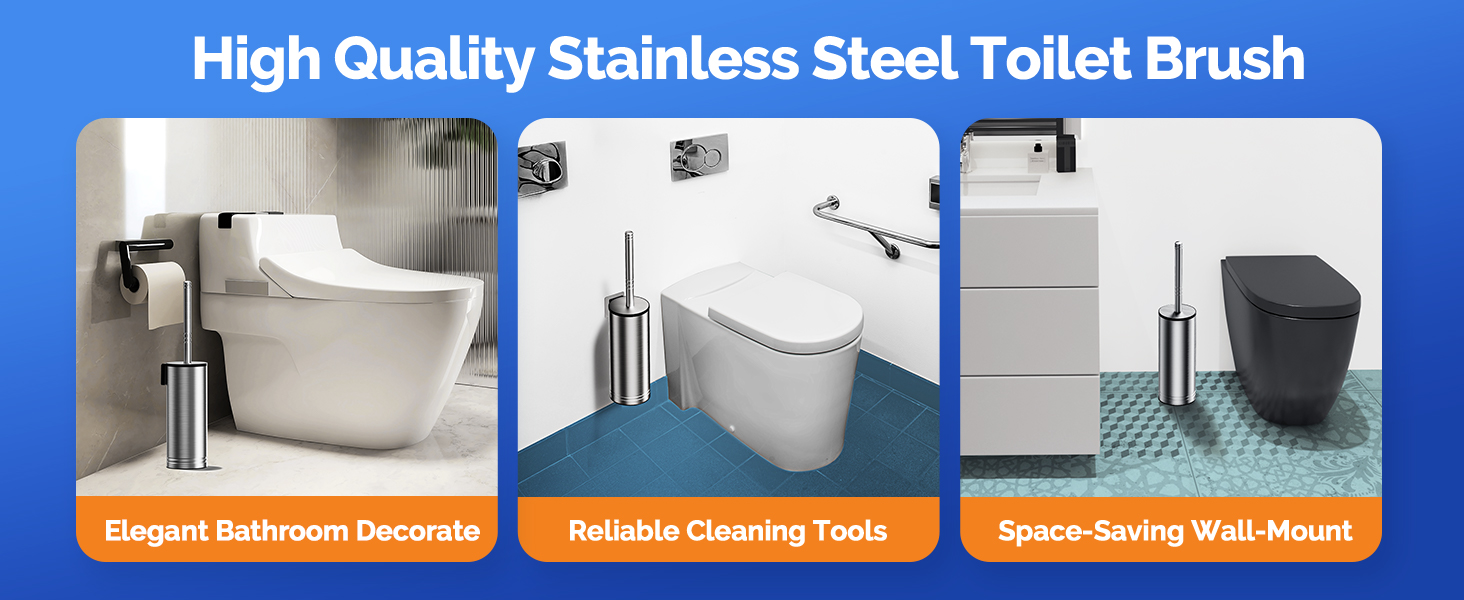 stainless steel toilet brush