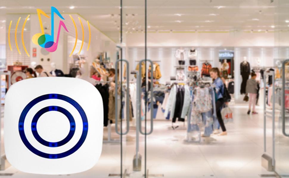 Motion Sensor Door Chime for Business, Outdoor Doorbell Kit Wireless Driveway Alert