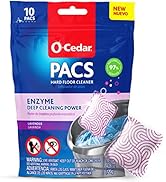 O-Cedar PACS Hard Floor Cleaner, Lavender Scent 10ct (1-Pack) | Made with Naturally-Derived Ingre...