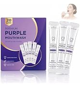 20Pcs Purple Mouthwash,Purple Mouthwash Whitening,Purple Teeth Whitening Mouthwashs,Color-Correct...