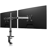 Suptek Dual LED LCD Monitor Desk Mount Heavy Duty Fully Adjustable Stand for 2 / Two Screens up t...