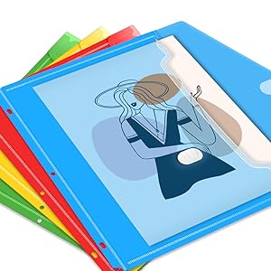 3 hole folders with pockets for binder