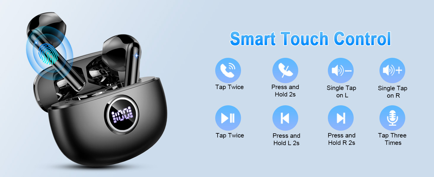 Wireless Earbuds Bluetooth Ear Buds Bluetooth Headphones Running in Ear Wireless Earphones Headset