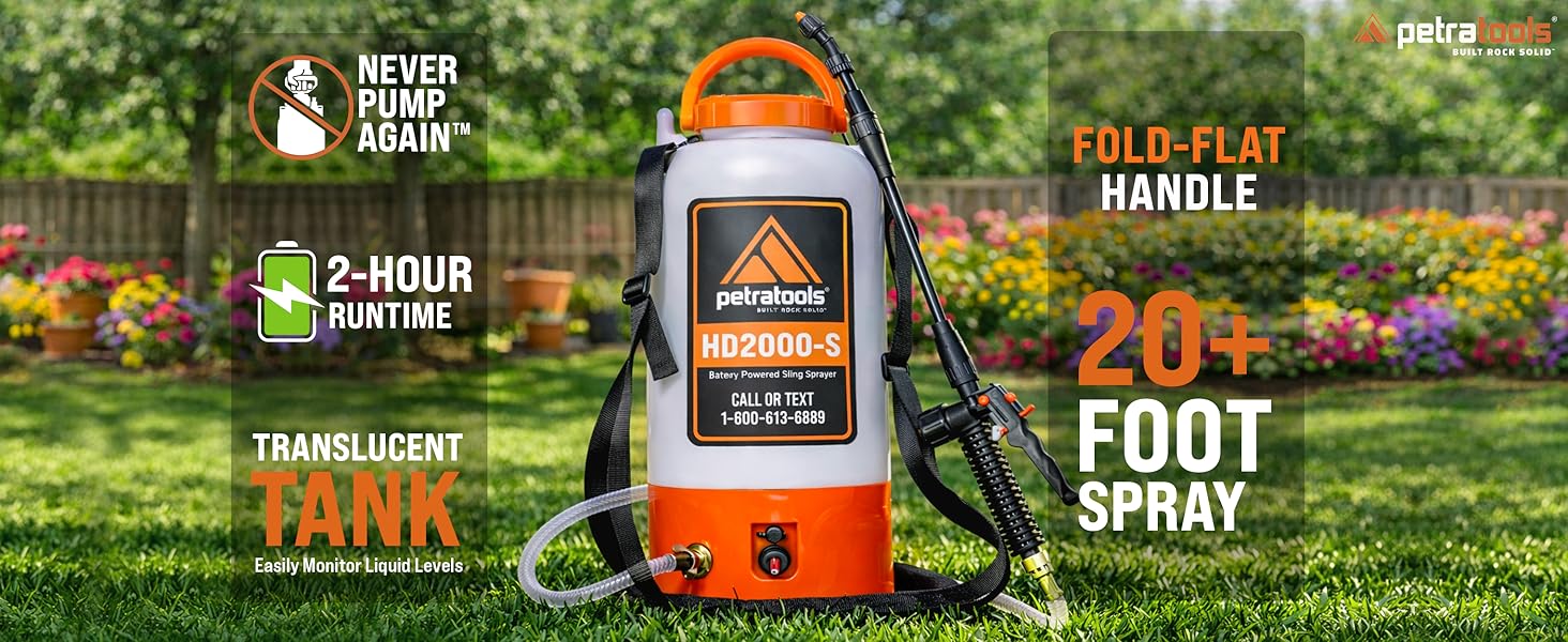 sprayer battery powered garden lawn rechargeable chemical weed yard herbicide fertilizer cordless