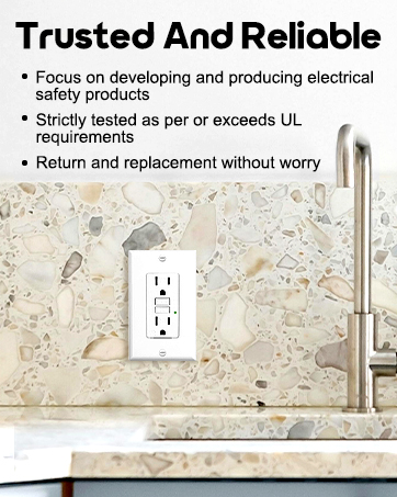 15 Amp GFCI Outlet White