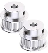 Saipe 2PCS GT2 Timing Pulley Synchronous Wheel Aluminum Alloy Timing Belt Pulley 3D Printer Acces...