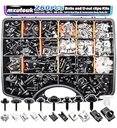 mxuteuk 260PCS U-Nut Clips &amp; Automotive Body Fender Bolts Kit,for Most Cars Fender,Engine Undertr...