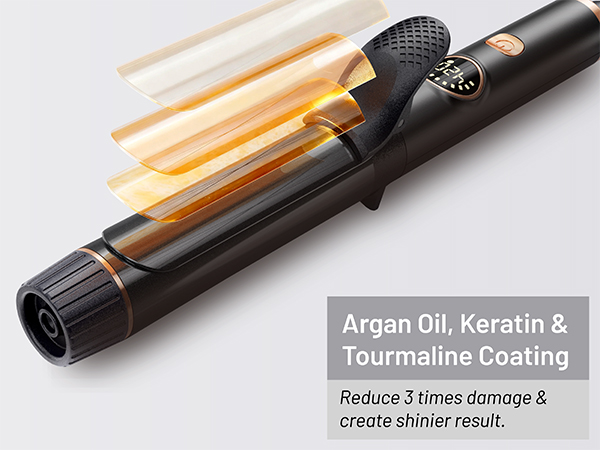 Argan oil,Keratin&amp;amp;tourmaline coating on barrel