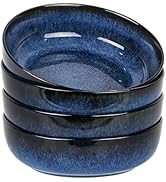Ollieroo 4 Pieces 7.8 Inch Ceramic Pasta Bowls Set, 37oz Porcelain Reactive Glaze Salad Bowls Set...