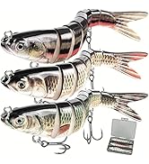 GOANDO Fishing Lures Topwater for Bass Trout Lifelike Multi Jointed Swimbaits Fishing Accessories...