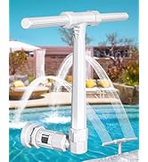 POOLHOUR Dual Spray High-Pressure Pool Fountain - Adjustable Waterfall Sprinkler Cooler for Above...