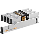 RAPTUROUS Drawer Divider - 2.5 Inches High, Expands from 13-22 Inch, Adjustable Dividers for Kitc...