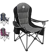 Northroad Oversized Portable Camping Chair, Full Padded Outdoor Folding Chair Support 350 LBS, He...