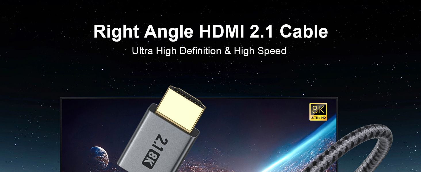 right angle HDMI 2.1 cable