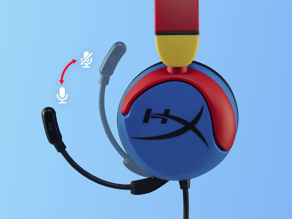 Durable tuck-away microphone with flip-to-mute