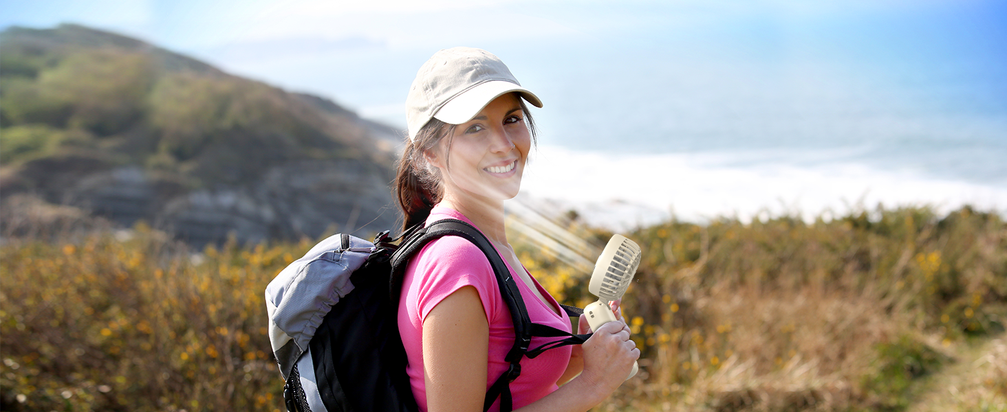 travel fan portable handheld fan for hiking