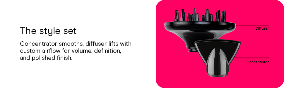 infiniti Pro Conair hair Dryer with diffuser and concentrator