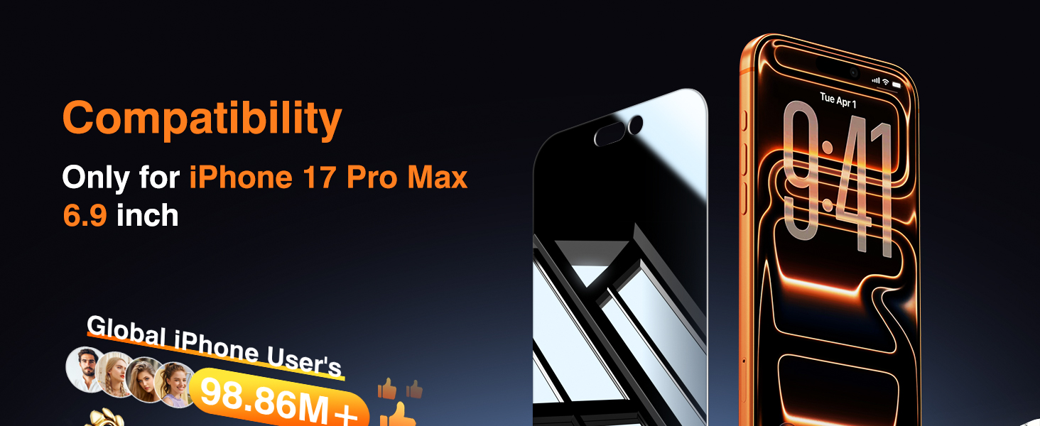 iphone 17 pro max privacy screen protector
