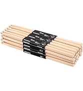 Suwimut 12 Pairs Drumsticks, Classic Maple 5B Oval Wood Tip Drum Sticks for Adults Kids and Begin...