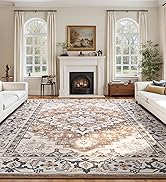 Lessymo 8 x 10 Area Rugs for Living Room, Machine Washable Area Rugs Boho Faux Wool Low Pile Area...