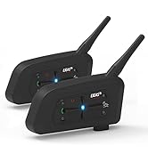 EJEAS V7 Motorcycle Helmet Bluetooth Intercom, Upgraded 2 Riders 1200M Helmet Bluetooth Headset W...