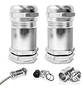 PROCET M22 long style Stainless Steel Waterproof Cable Gland-Waterproof Nylon Strain Relief adjus...