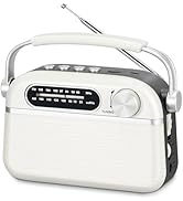  PRUNUS J-130 Portable Radio AM FM Transistor with AC Power,Battery Operated Radio