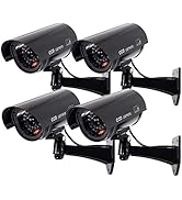 F FINDERS&amp;CO Outdoor Fake Security Camera, Dummy CCTV Surveillance System with Realistic Red Flas...