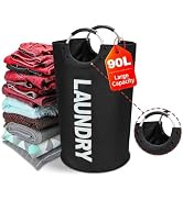90L Laundry Basket Waterproof 600D Oxford Fabric Modern Collapsible Laundry Hamper for Easy Stora...