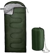 Standard Sleeping Bags with Hoods for Adults 4 Seasons Warm or Cold Lightweight Indoor Outdoor Sl...