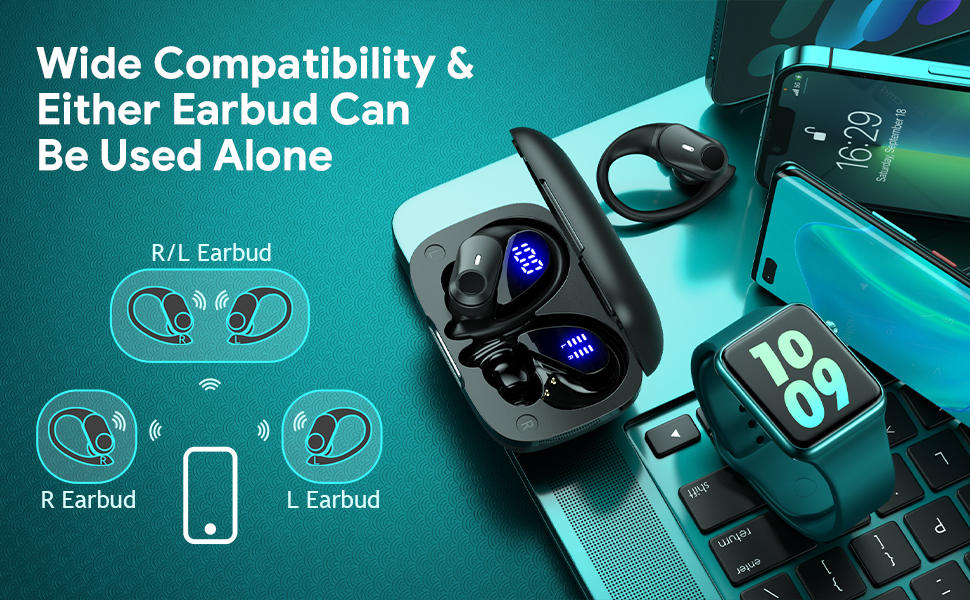 Bluetooth Earbuds with Mono &amp;amp; Binaural Modes