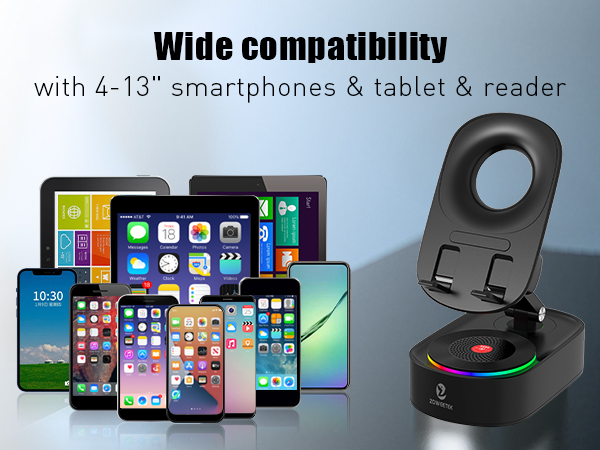 cell phone stand with speaker buletooth