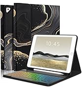 FUWANG iPad 9th Generation Case with Keyboard 10.2 inch - 7 Colors Backlit Detachable Keyboard Ca...