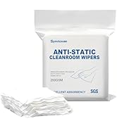 Synvicovan Anti-Static Microfiber Wipes 9"x9"(50 Pcs,Class 100, 200GSM) Lint Free Cloths Reusable...