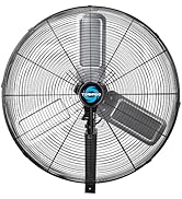 Tornado 24 Inch Pro Series High Velocity Oscillating Wall Mount Fan For Commercial, Industrial Us...