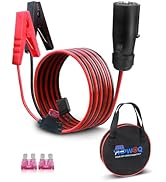 YHPWOQ 7 Way Trailer Plug to Alligator Clips Cable, 10AWG 6.5FT Heavy Duty 7 Pin Blade to 2-Pin 1...