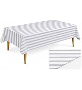 Lillian Made in Italy Cloth-Like Disposable Tablecloth for Rectangle Tables, Premium Airlaid Line...