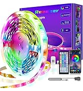 Led Lights for Bedroom Reemeer 50ft, Led Strip Lights Music Sync Color Changing Led Lights with A...