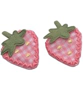 2Pcs Fabric Strawberry Hair Clips for Women Girls Sweet Hairpins Pink Barrettes Duckbill Hair Acc...